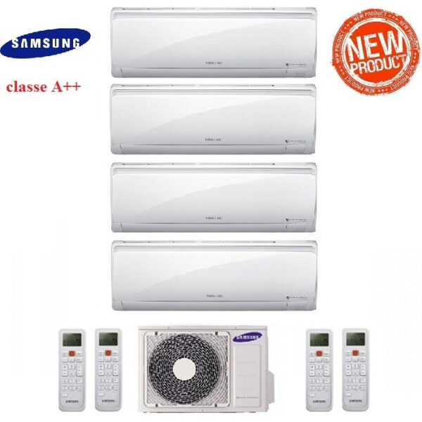 Airconditioner Samsung Inverter Quadri SPLIT-serie MALDIVES QUANTUM 9+9+12+12 CON AJ080FCJ 9000+9000+12000+12000