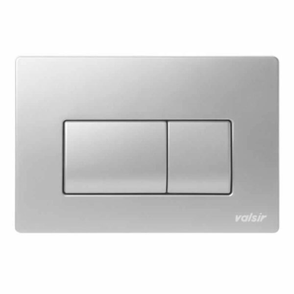 Valsir P1 Dubbele Flush Mechanische Bedieningsplaat in Satijn Chroom ABS