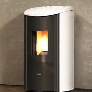 Stufa a Pellet ANSELMO COLA Modello DIAMOND 9,29 kW Colore Bianco