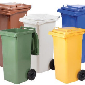 BIDONI QUADRI C/RUOTE LT.120 MARRONI