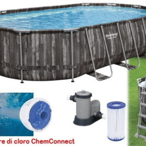 Piscina Fuori Terra Ovale Bestway Steel Pro 5611R Rattan