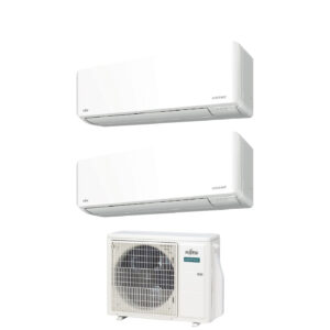 Condizionatore Fujitsu Dual Split Inverter serie KM 7000 + 7000 con AOEG14KBCA2 R-32 Wi-Fi Optional