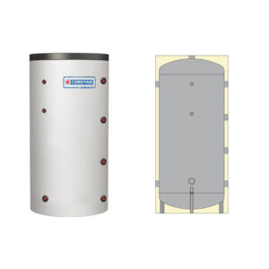 Volano Termico PDC Separatore Idraulico Pensile Grezzo Per Pompa Di Calore Cordivari 200 Litri