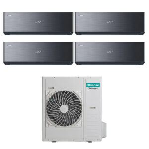Condizionatore Hisense Quadri Split Inverter ENERGY PRO X BLACK 9+9+9+12 con 4AMW81U4RJC R-32 Wi-Fi Integrato