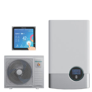 Pompa di Calore Splittata Monoventola Aria/Acqua Hisense Hi-Terma 10 kW AHM-100HEDSAA + AHW-100HEDS1 trifase R-32 Wi-Fi Optional con Comando Incluso