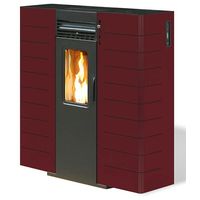 STUFA A PELLET KING SLIM 16 KW CANALIZZATA BORDEAUX COD. 90822