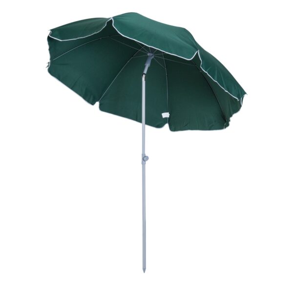 EASYCOMFORT Buitenparasol 2x2,3 m Draagbaar en met kanteldak in donkergroen polyester