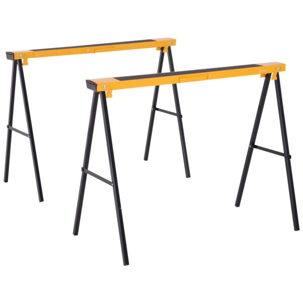 EASYCOMFORT Set van 2 opvouwbare stalen werkbokken Draagvermogen 250 kg