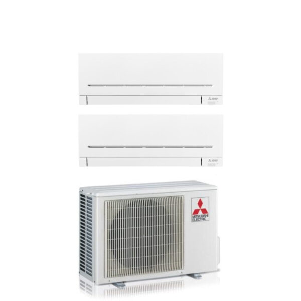 Retouren IN DE GEBIED Airconditioning Mitsubishi Electric Dual Split Inverter Serie AP-VGK 7+12 met MXZ-2F42VF2 R-32 Geïntegreerde Wi-Fi 7000+12000