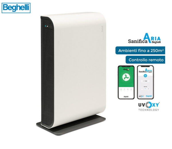 Beghelli KOOPJESGEBIED - luchtreiniger/ontsmettingsmiddel SanificaAria 200 connect wifi ontsmet de lucht
