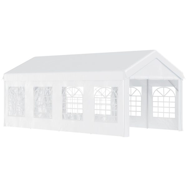 EASYCOMFORT Buitentent met waterdicht stalen frame, wit, 8x4x2,8m