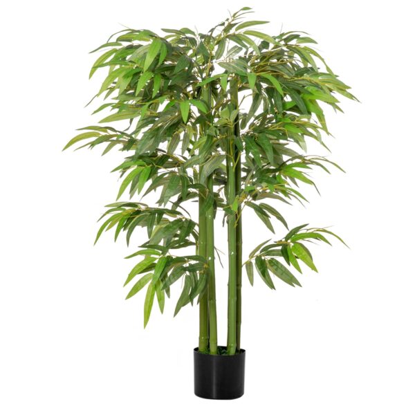 EASYCOMFORT Nepbamboe in realistische pot met 780 bladeren voor binnen en buiten 140 cm