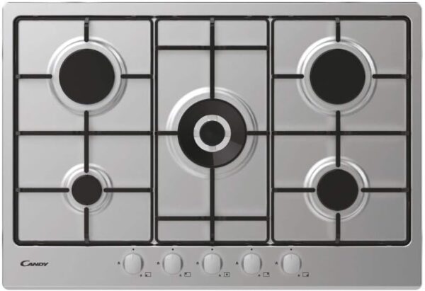 Candy Gas Kookplan CDOY7W4X Collectie Idea 5 Foods (L74,5xP51) Roestvrij staal