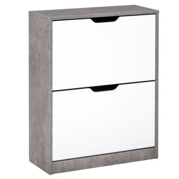 immagine-1-easycomfort-easycomfort-mobile-portascarpe-scarpiera-salvaspazio-bassa-a-2-ante-per-8-paia-di-scarpe-arredamento-moderno-grigio-e-bianco-62-5x26x81cm-ean-8054111849005-jpg