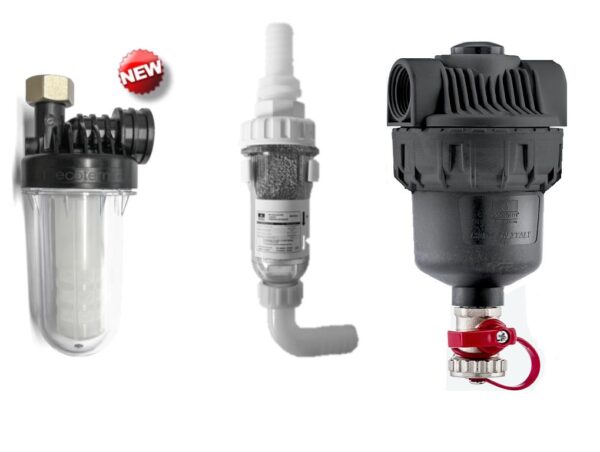 Ecoterm Boiler Saver Kit Astro Magnetisch Filter Vuilafscheider + Sirio Polyfosfaat Dispenser + Neutraal 1 Condensaatneutralisator