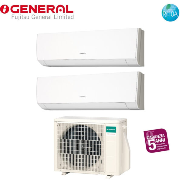 Algemene Fujitsu Dual Split Inverter Airconditioning LMCA 7+7 serie met AOHG14LAC2 R-410 7000+7000