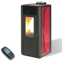 KING IDRO 14 KW BORDEAUX PELLETKACHEL OPSLAG MET Afstandsbediening