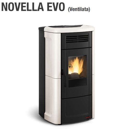 La Nordica Extraflame pelletkachel Model NOVELLA EVO 10,2 kW Kleur ivoor