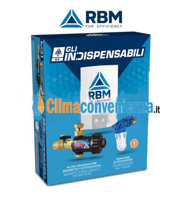 immagine-1-rbm-a-kit-salvacaldaia-rbm-gli-indispensabili-filtro-defangatore-magnetico-mg1-dosatore-polifosfati-ean-8019495497686-jpg