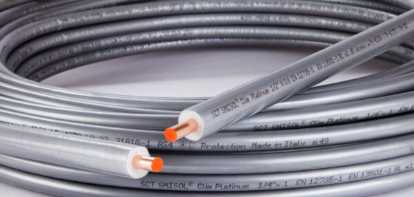 SCTubes Koperen buis SMISOL CLIM PLATINUM voor airconditioning 50 meter dikte 0,8 mm met diameter 1/4 - 3/8 - 1/2