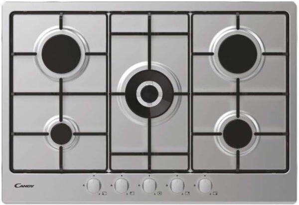 Candy Gas Kookplan CDOY7W4X Collectie Idea 5 Foods (L74,5xP51) Roestvrij staal